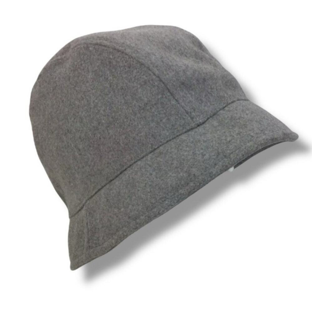 Lands End Aircore Fleece Bucket Hat Womens S/M Gray Made in USA Cloche Vintage - Picture 3 of 10